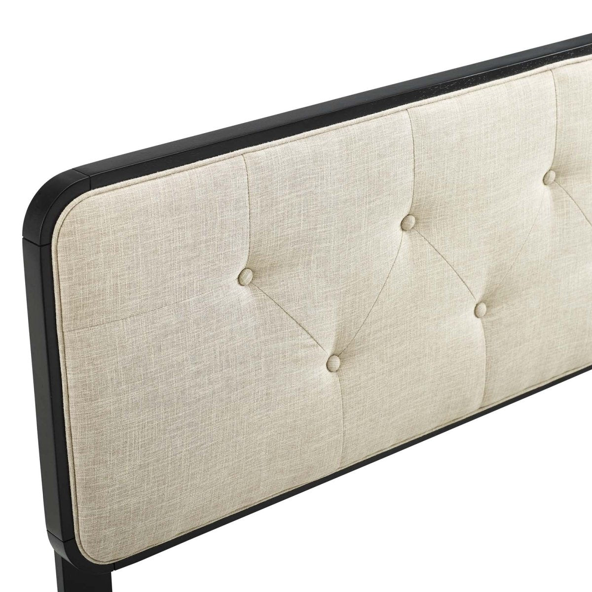 Collins Tufted King Fabric and Wood Headboard - BUILDMYPLACE