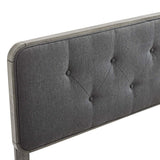 Collins Tufted King Fabric and Wood Headboard - BUILDMYPLACE