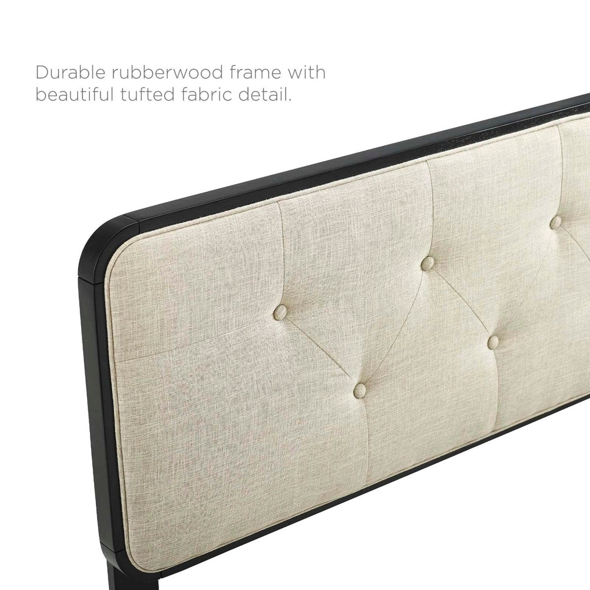 Collins Tufted Queen Fabric and Wood Headboard - BUILDMYPLACE