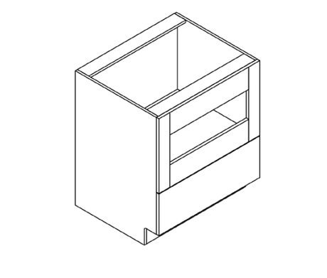 Colony Iron Island - Microwave Base Cabinet 1 Drawer | 30"W x 34.5"H x 24"D - BUILDMYPLACE