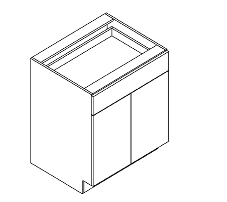 Colony Maple Alabaster - 2 Butt Door 1 Drawer Base Cabinet | 30"W x 34.5"H x 24"D - BUILDMYPLACE