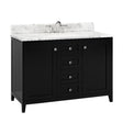 Coltrane Espresso Freestanding Solid Wood Bathroom Vanity With Premium Carrara Natural Marble Sink Top with 4 In. Backsplash - BUILDMYPLACE