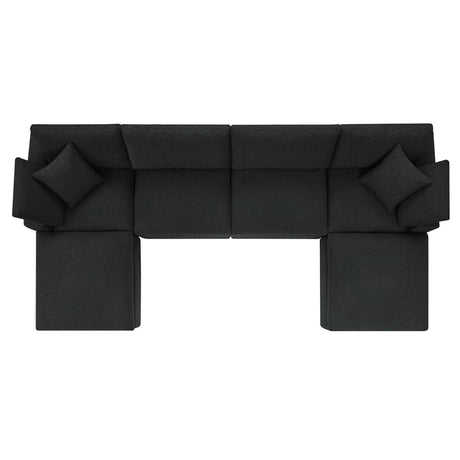 Commix Down Filled Overstuffed Boucle 6 - Piece Sectional Sofa - BUILDMYPLACE