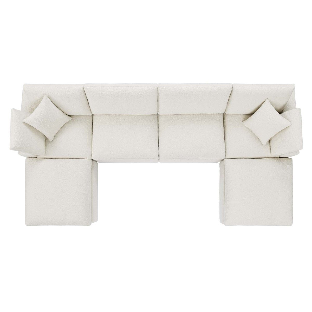 Commix Down Filled Overstuffed Boucle 6 - Piece Sectional Sofa - BUILDMYPLACE