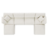 Commix Down Filled Overstuffed Boucle 6 - Piece Sectional Sofa - BUILDMYPLACE