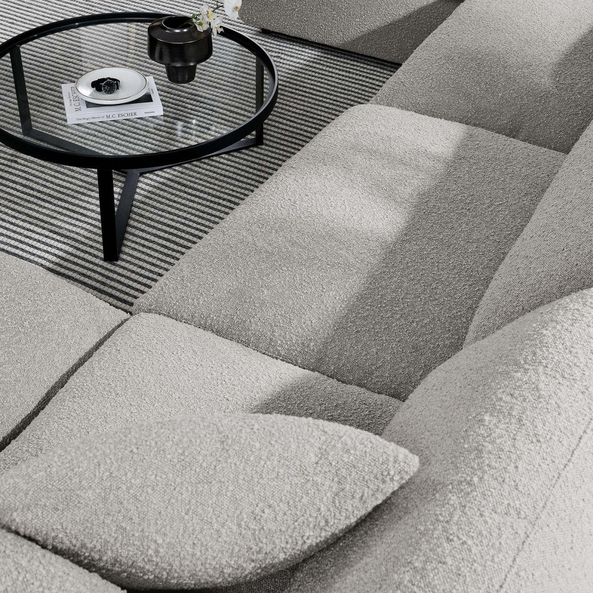 Commix Down Filled Overstuffed Boucle 6 - Piece Sectional Sofa - BUILDMYPLACE