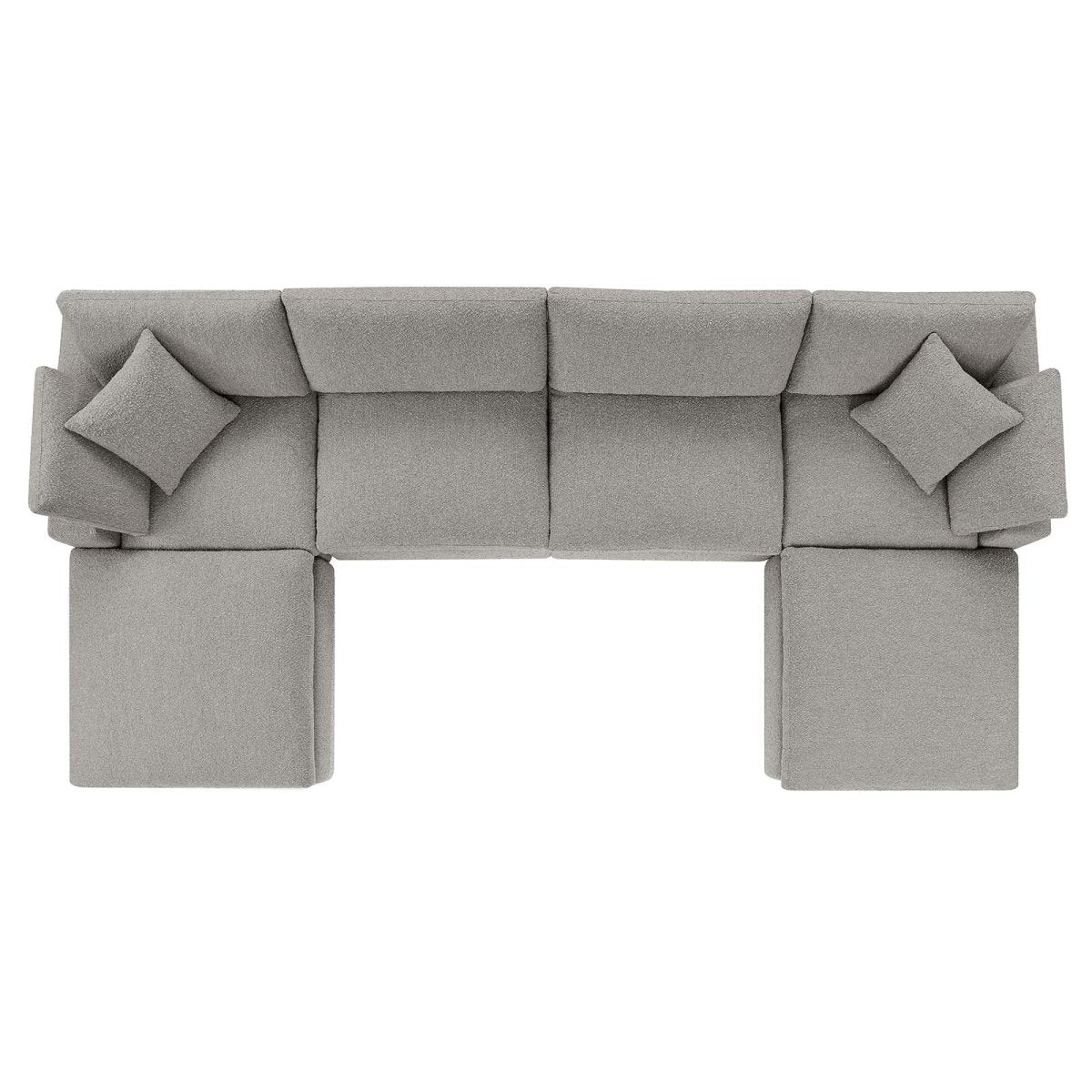 Commix Down Filled Overstuffed Boucle 6 - Piece Sectional Sofa - BUILDMYPLACE