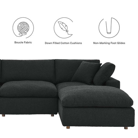Commix Down Filled Overstuffed Boucle 7 - Piece Sectional Sofa - BUILDMYPLACE