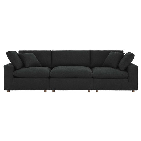 Commix Down Filled Overstuffed Boucle Fabric 3 - Seater Sofa - BUILDMYPLACE