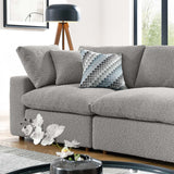 Commix Down Filled Overstuffed Boucle Fabric 4 - Seater Sofa - BUILDMYPLACE