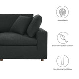 Commix Down Filled Overstuffed Boucle Fabric 4 - Seater Sofa - BUILDMYPLACE
