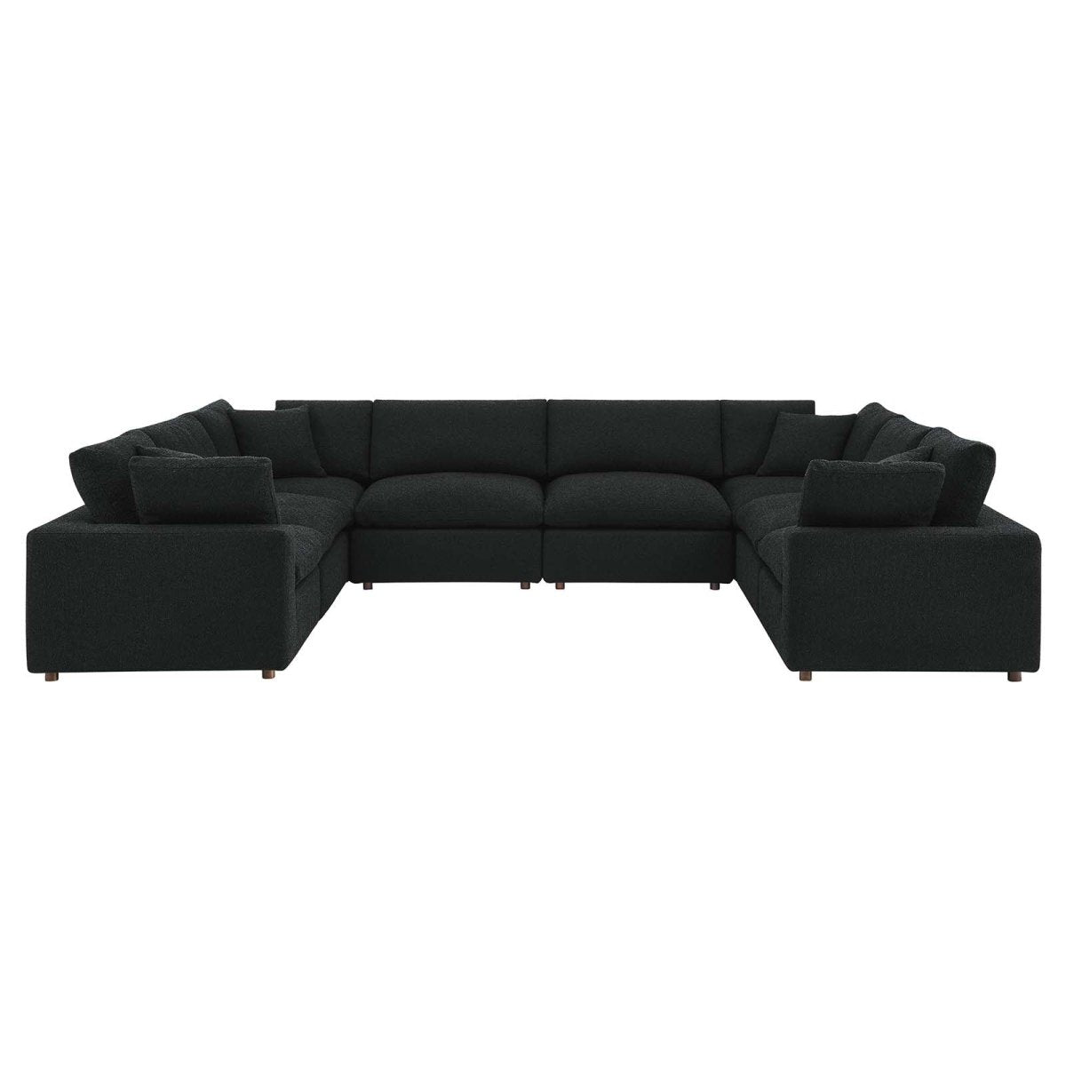 Commix Down Filled Overstuffed Boucle Fabric 8-Piece Sectional Sofa ...