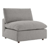 Commix Down Filled Overstuffed Boucle Fabric Armless Chair - BUILDMYPLACE