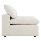 Commix Down Filled Overstuffed Boucle Fabric Armless Chair - BUILDMYPLACE
