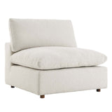 Commix Down Filled Overstuffed Boucle Fabric Armless Chair - BUILDMYPLACE