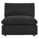 Commix Down Filled Overstuffed Boucle Fabric Armless Chair - BUILDMYPLACE