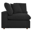 Commix Down Filled Overstuffed Boucle Fabric Corner Chair - BUILDMYPLACE