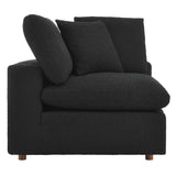 Commix Down Filled Overstuffed Boucle Fabric Corner Chair - BUILDMYPLACE