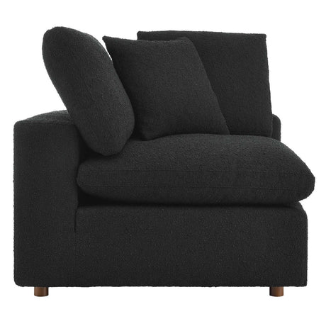 Commix Down Filled Overstuffed Boucle Fabric Corner Chair - BUILDMYPLACE