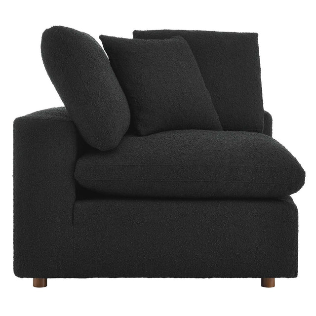 Commix Down Filled Overstuffed Boucle Fabric Corner Chair - BUILDMYPLACE
