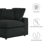 Commix Down Filled Overstuffed Boucle Fabric Corner Chair - BUILDMYPLACE
