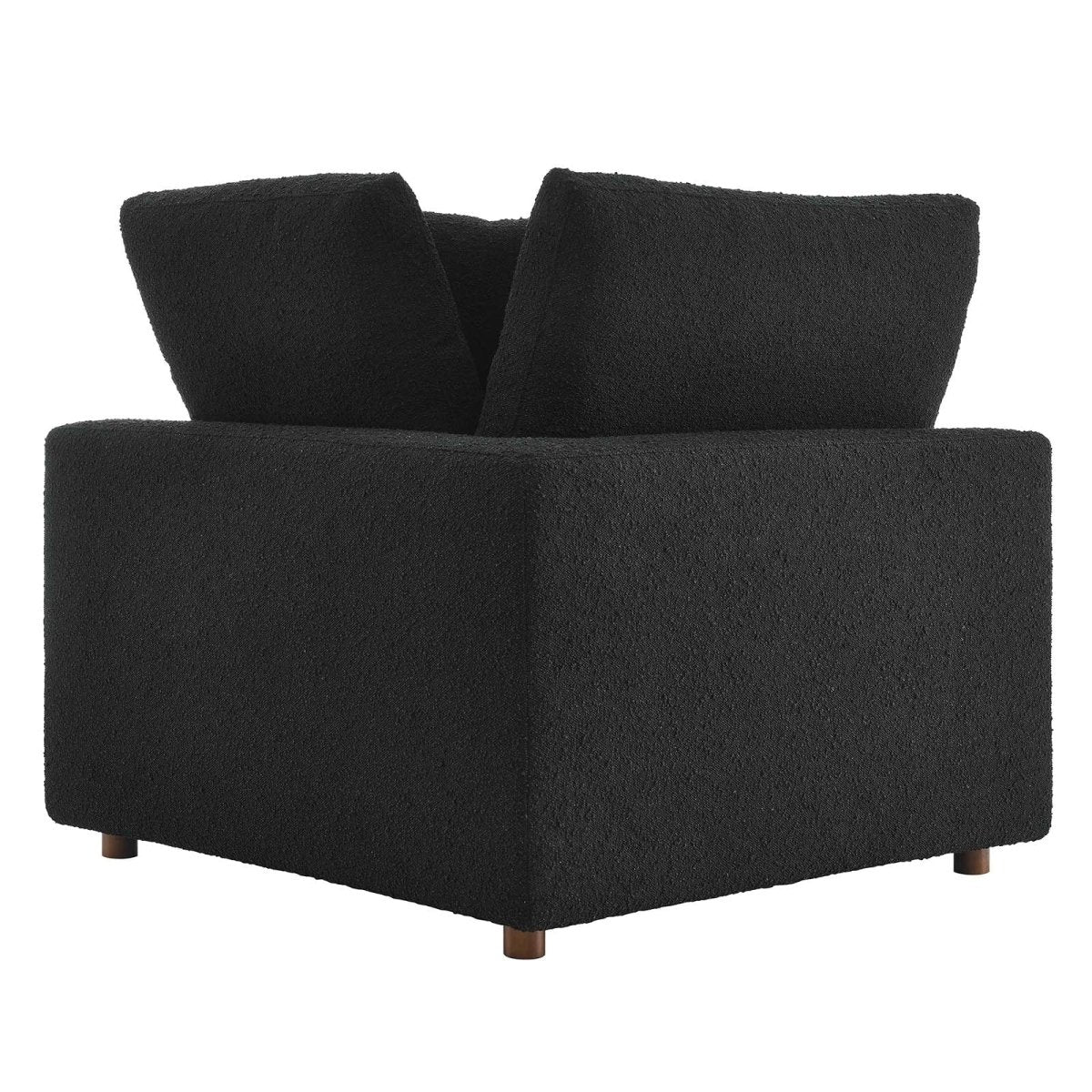 Commix Down Filled Overstuffed Boucle Fabric Corner Chair - BUILDMYPLACE