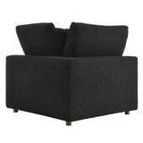 Commix Down Filled Overstuffed Boucle Fabric Corner Chair - BUILDMYPLACE