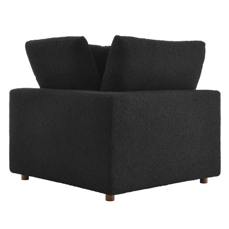 Commix Down Filled Overstuffed Boucle Fabric Corner Chair - BUILDMYPLACE