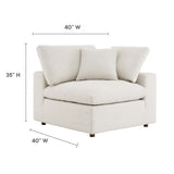 Commix Down Filled Overstuffed Boucle Fabric Corner Chair - BUILDMYPLACE
