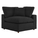 Commix Down Filled Overstuffed Boucle Fabric Corner Chair - BUILDMYPLACE
