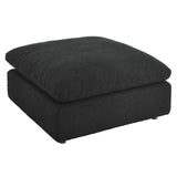 Commix Down Filled Overstuffed Boucle Fabric Ottoman - BUILDMYPLACE