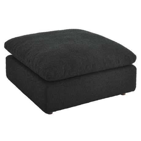 Commix Down Filled Overstuffed Boucle Fabric Ottoman - BUILDMYPLACE