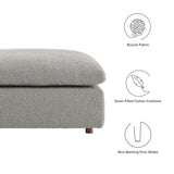 Commix Down Filled Overstuffed Boucle Fabric Ottoman - BUILDMYPLACE