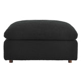 Commix Down Filled Overstuffed Boucle Fabric Ottoman - BUILDMYPLACE