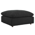Commix Down Filled Overstuffed Boucle Fabric Ottoman - BUILDMYPLACE