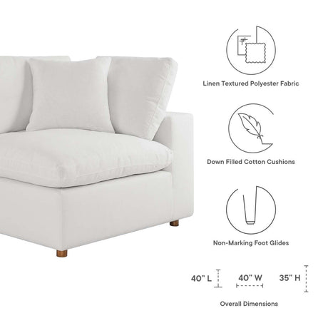 Commix Down Filled Overstuffed Corner Chair - BUILDMYPLACE