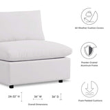 Commix Overstuffed Outdoor Patio Armless Chair - BUILDMYPLACE