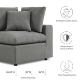 Commix Overstuffed Outdoor Patio Corner Chair - BUILDMYPLACE