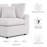 Commix Overstuffed Outdoor Patio Corner Chair - BUILDMYPLACE