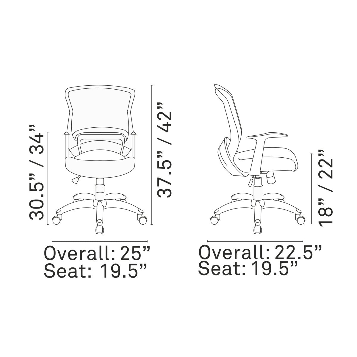 Computer Ergonomic Pulse Vinyl Lumbar Support Office Chair in Black - Lumbar Support - BUILDMYPLACE