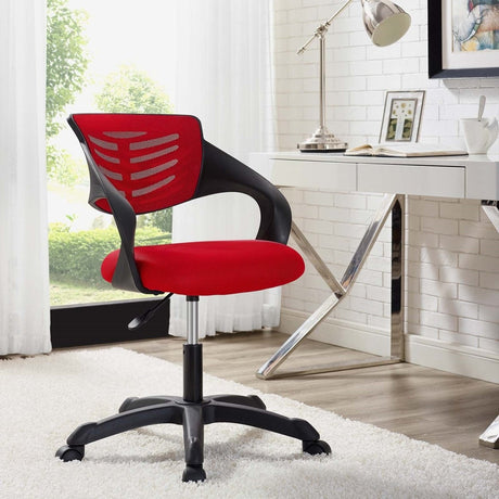 Computer Thrive Mesh Office Desk Chair With Adjustable Height - Mesh Back Support - BUILDMYPLACE