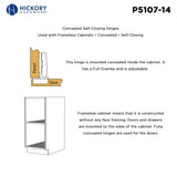 Concealed Hinge Full Overlay Frameless Self - Close in Polished Nickel - Hickory Hardware - BUILDMYPLACE