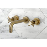 Concord 2 - Handle Modern Wall Mount Bathroom Faucet - BUILDMYPLACE