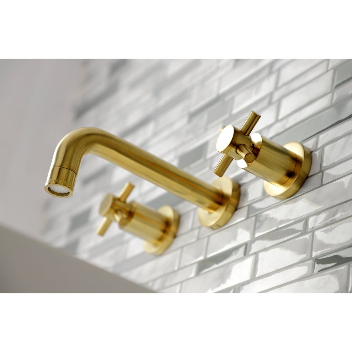 Concord 2 - Handle Modern Wall Mount Bathroom Faucet - BUILDMYPLACE