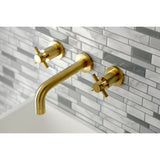 Concord 2 - Handle Modern Wall Mount Bathroom Faucet - BUILDMYPLACE