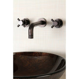 Concord 2 - Handle Modern Wall Mount Bathroom Faucet - BUILDMYPLACE