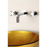 Concord 2 - Handle Modern Wall Mount Bathroom Faucet - BUILDMYPLACE