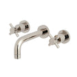 Concord 2 - Handle Modern Wall Mount Bathroom Faucet - BUILDMYPLACE