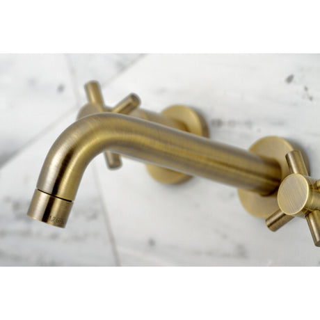 Concord 2 - Handle Modern Wall Mount Bathroom Faucet - BUILDMYPLACE