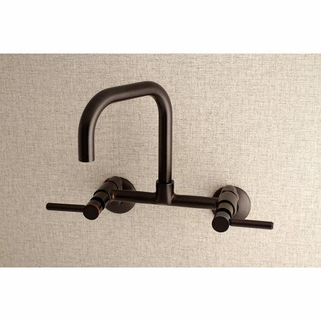 Concord 8" Adjustable Center Wall Mount Kitchen Faucet W/ 1.8 GPM Flow Rate - BUILDMYPLACE